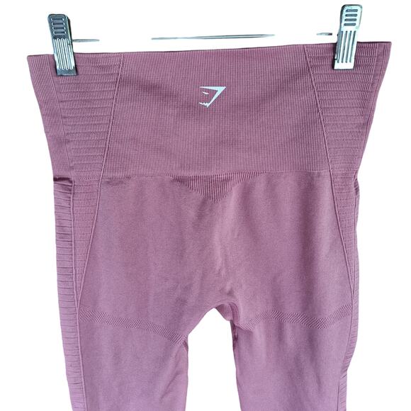 Gymshark energy seamless high waist leggings 7/8th length muave dusty pink - Picture 6 of 6